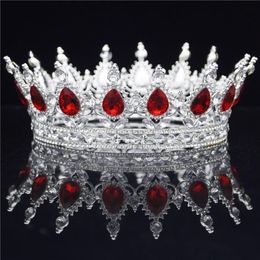 Crystal Vintage Royal Queen King Tiaras and Crowns Men Women Pageant Prom Diadem Ornaments Wedding Hair Jewellery Accessories Y20072240j
