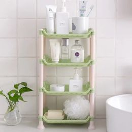 Bathroom Shelf Rack 3 4 Tier Large Capacity Kitchen Livingroom Gap Storage Seasoning Organiser Shampoo Cosmetic Holder 231227