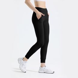 24 New lu yoga pants fall and winter casual fitness pants fleece legging sweatpants lu-HK530242M