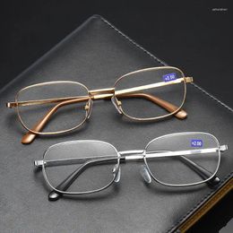 Sunglasses Square Metal Reading Glasses Women Frame Fashion Eyewear Presbyopia Hyperopia Eyeglasses Diopter 1.0 1.5 2.0