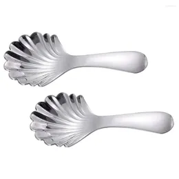 Spoons 2 Pcs Teaspoon Tasting Home Supply Coffee Cucharas Para Postres Cake Stainless Steel Teaspoons 304 Small For Dessert