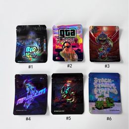 35g holographic mylar bag plastic packaging bags resealable zipper pouch 500mg Wtfbj Srixd