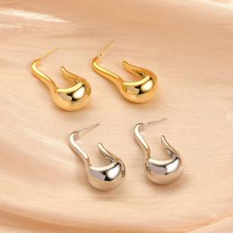 Hoop Earrings Creative Statement Metal Gold Color 18K Plated Geometric Unusual For Women Charm Vintage Jewelry