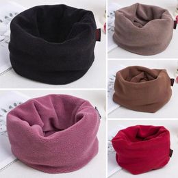 Scarves Fleece Scarf Outdoor Bib Windproof Solid Colour Neck Warmer Collar Women