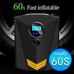 Inflatable Pump 12V Portable Car Tyre Pump Tyre Inflator Digital Tyre Pressure Monitor Tyre Inflatable Pump Air Compressor Air Pump Wheel TireL231227