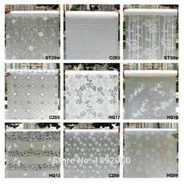 Stickers Wide 45cm*Long 100cm Frosted Opaque Glass Window Film For Window Privacy Adhesive Glass Stickers Home Decor Mixed Color Bedroom