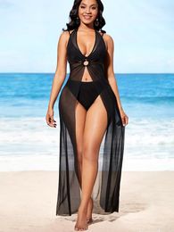 Women's Swimwear 2023 Summer Dresses For Women Sexy And Fashionable High Elastic Mesh Beach Skirt Cover Ups Dress