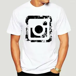 Men's T Shirts Instagram Logo Silhouette Shirt Unisex 1120 Cotton Tshirts Brand Clothing Bodybuilding Tops Tees-2245D
