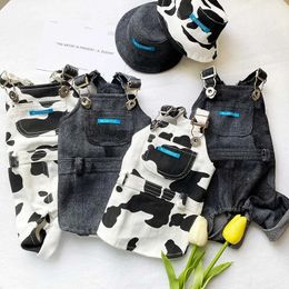 Cute And Handsome Dog Clothes Spring And Summer Cowboy Pet Tights Schnauzer Small And Medium Dogs Suitable For French Bulldogs 231226