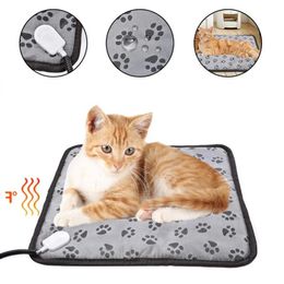 Heating Pad3 speed Adjustable For Dog Cat Power off Protection Waterproof Bite resistant Wire Pet Electric Heated Warm Mat Bed 231227