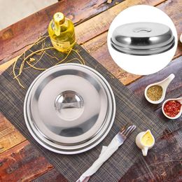Dinnerware Sets 2 Pcs Grill Cover Cutlery Kitchen Supply Metal Plate Sturdy Steak Hood Stainless Steel For El