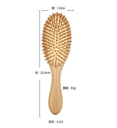 Brushes Care Styling Tools Productswood Airbag Mas Carbonised Solid Wood Bamboo Cushion AntiStatic Hair Brush Comb Drop Deliver1786475