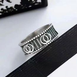 Man Women Couple Rings Designer Ring With Letters Silver And Gold Jewellery Stainless256G