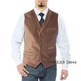 Men's Suit Vest Single-breasted Veet Vests Gentleman Punk Party Coat Sleeveless Jacket Chaleco Hombre