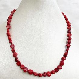 Pendants Irregular Nugget Red Coral Necklace Genuine Natural Stone Exquisite Gemstone Friendship Lovers Fashion Jewellery Gift