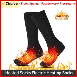 Heat Battery Electric Heated Socks Winter Warm Outdoor Sports Rechargeable Thermal Socks Foot Men Women For Cycling 231227
