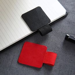 Self Adhesive Pen Holder PU Leather Clip Pencil Elastic Loop For Notebook Journals Planner Clipboards Office Supplies