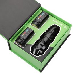 Machine 2023 Exo Wireless Tattoo Hine Kit Powerful Coreless Motor Chargeable Lithium Battery 2 Battery Rotarytattoo Pen Set