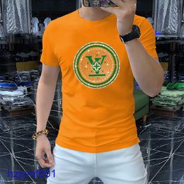 Y7cr Men's T-shirts Light Luxury Hot Diamond Comfort Mercerized Cotton Tops Summer Fashion Designer Brand Male Tees Multicolor Men Clothing M-4xl