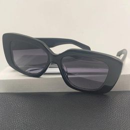 Sunglasses Black Rectangle Acetate Women For Brand Designer Summer Products Steampunk Fashion Square Sun Glasses UV400