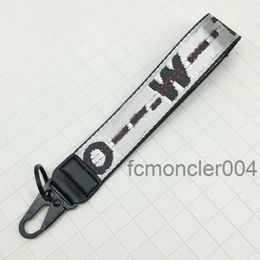 Fashion Luxury Keychains Key Rings Clear Rubber Keys Ring White Men Women Canvas Keychain Embroidery Letters Pendant Belt 07su JA3Q