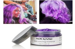 Mofajang Hair Wax Colouring 120g hair styling Mofajang Pomade Strong style restoring Pomade wax big skeleton slicked 8 Colours Hair 5236313