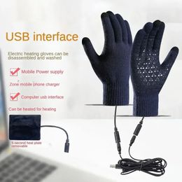 USB Heated Gloves Waterproof Touchscreen Winter Snowboard Water resistant Outdoor Camping Skiing Motorcycle Bicycle Glove l231226