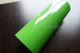 Stickers Gloss Green Vinyl wrap For Car wrap covering With air buhbble free low tack glue Premium quality size :1.52*20M/Roll 5x67ft