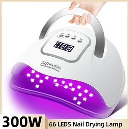 66LEDs Powerful UV LED Lamp For Nails 280W Nail Dryer for Curing All Gel Nail Polish With Motion Sensing Nail Salon Equipment 231227