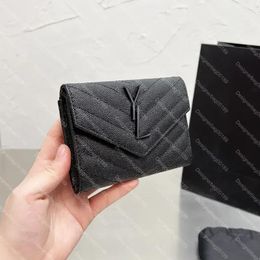 Wallets CASSANDRE MATELASSE COMPACT TRI FOLD WALLET IN QUILTED LAMBSKIN women wallet men pures luxury designer wallet with box