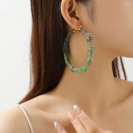 Dangle Earrings Resin C-shaped Round For Women Trendy Fashion Ladies Bamboo Ear Pendant Jewellery 2023 Wholesale Direct Sales