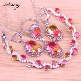 Bracelets Amazing Zircon Sier Costume Bridal Jewelry for Women Ring Necklace Earrings Bracelet Set in Store