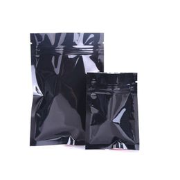 100 Pieces Matte Black Bags Resealable Mylar Zipper Lock Food Storage Packaging Bags for Zip Aluminium Foil Lock Packing Pouches Bags Tt Krnd