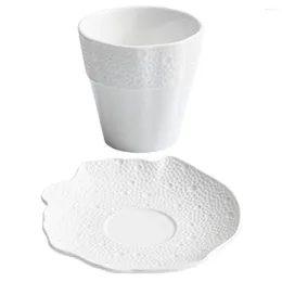 Dinnerware Sets 1 Set Of Ceramic Coffee Mug With Saucer Household Espresso Cup Versatile Cappuccino