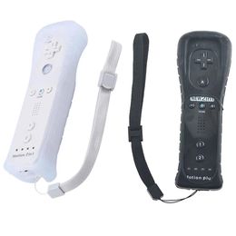 Joysticks NEW Motion 2in1 Builtin Motion Plus Wireless Remote Controller for Nintendo Wii & Wii U Wiimote Gel Case DHL FEDEX EMS FREE SHIPP