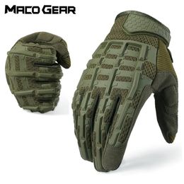 Gloves Outdoor Sports Tactical Gloves Full Finger Long Camo Glove Army Antiskip Gear Airsoft Biking Shooting Paintball Men 220613