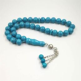 Man's Misbaha Strands Turquoises Tasbih Muslims prayer beads 33 beads stone Rosary288h