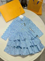 New baby dresses girl Multi layered cake skirt Size 110-160 Logo printing child dress designer toddler frock Dec20
