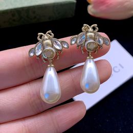 Designer Earring Pendant Pearl Bee Earring G Jewellery Pearl Teardrop Earring Engagement Earrings