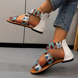 Sandals 2023 Shoes For Women Zipper Women's Summer Outdoor Mixed Colors Open Toe Chunky Heels Casual