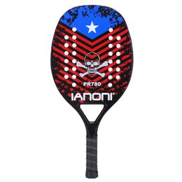 ianoni Beach Tennis Racket Carbon Fiber Grit Face with EVA Memory Foam Core Beach Tennis Racket 231226