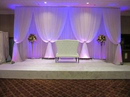 Decoration ramadan decorations 3*6m (10ft*20ft) ice silk white Wedding Curtain Backdrops with white draps for wedding baby shower party decor