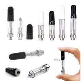 Ultra-low Price USA Warehouse 1.0ml 0.5ml Atomizers Ceramic Coil Vape Cartridges Empty Tank 510 Thread Thick Oil Cartridge Glass Tank Vape Pen Cannada OEM Vaporizer