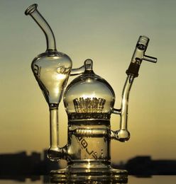 New Dab Rig three-layer transparent cigarette set Straight tube hookah high 10 inches glass bongs oil burner