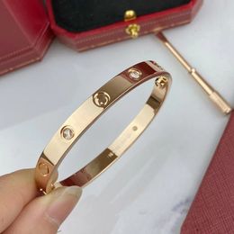 Designer thick rose gold diamond for women top V-gold sier bracelet Open Style Wedding Jewelry Original edition