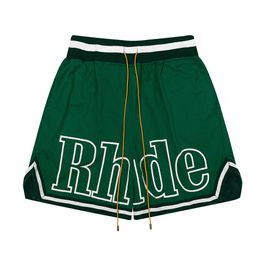 Designer men limited rhude shorts summer swim short knee length hip hop high street sports training beach pants mens elastic waist Mesh Sweatpants E4W8