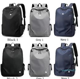 Bags LL Backpack Yoga Bags Backpacks Laptop travel Outdoor Waterproof Sports Bags Teenager School Black Grey 33