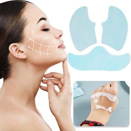 10 sets Collagen Film Paper Soluble Facial Mask Face Skin Cheek Sticker Forehead Patch Smile Lines Patches Anti-aging Wrinkles Remover