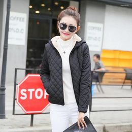 Women's Trench Coats Plush Female Zip-up Black Thick Padding Jacket Red Quilted Padded Winter Y2k Fashion 2023 Trend Promotion Cute