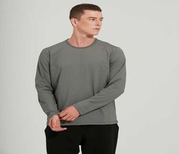 Men039s Long Sleeve Tops The Fundamental Yoga Sports Tshirt High Elastic Speed Dry Round Neck Fitness Gym Clothes Running Casu2507013